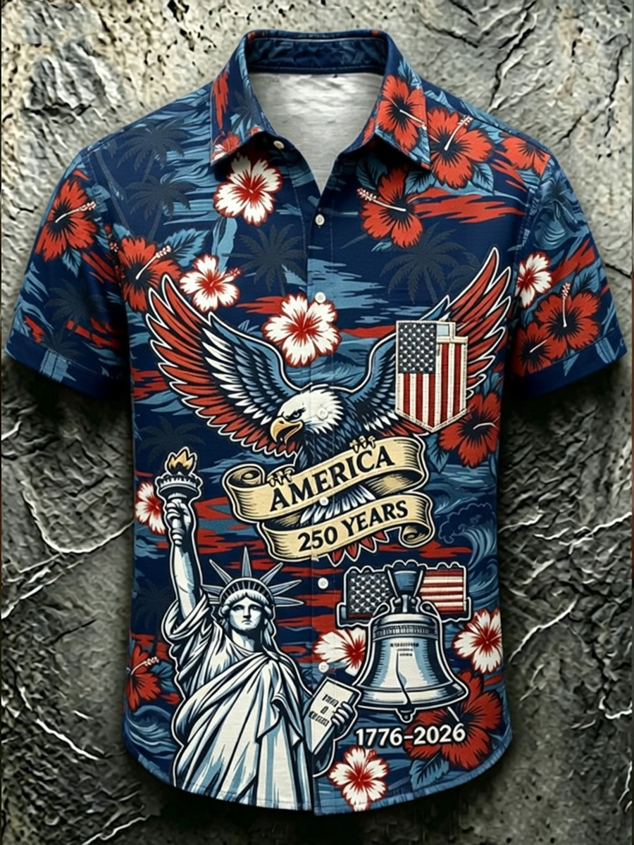 Men'S 250Th Anniversary National Faith Print  Shirt