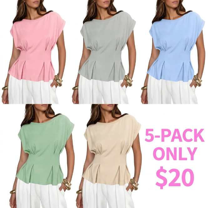 Women's Soft Peplum Casual Top