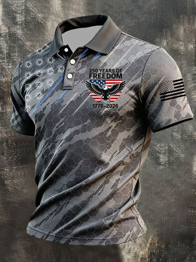 Men'S Flag Printed Casual Top