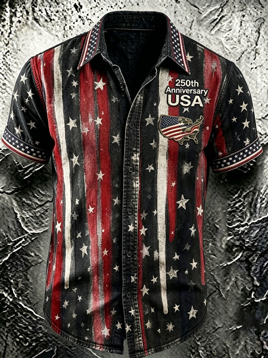 Men'S 250Th Anniversary National Print  Shirt