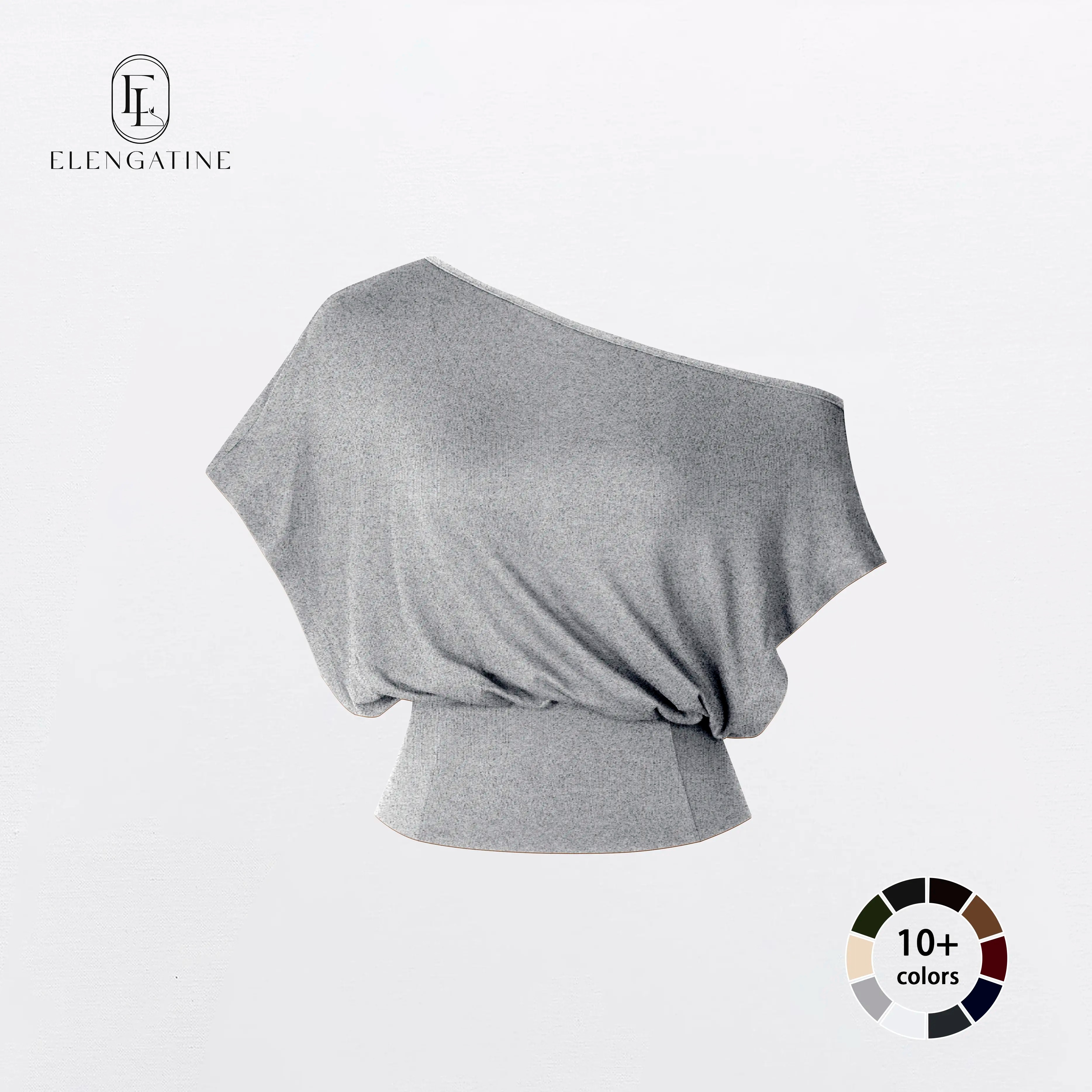 This Week's Special Price✨Women's One Shoulder Y2K Crop Top - Soft Stretchy Slim Fit Short Sleeve Casual Going Out Tee💥
