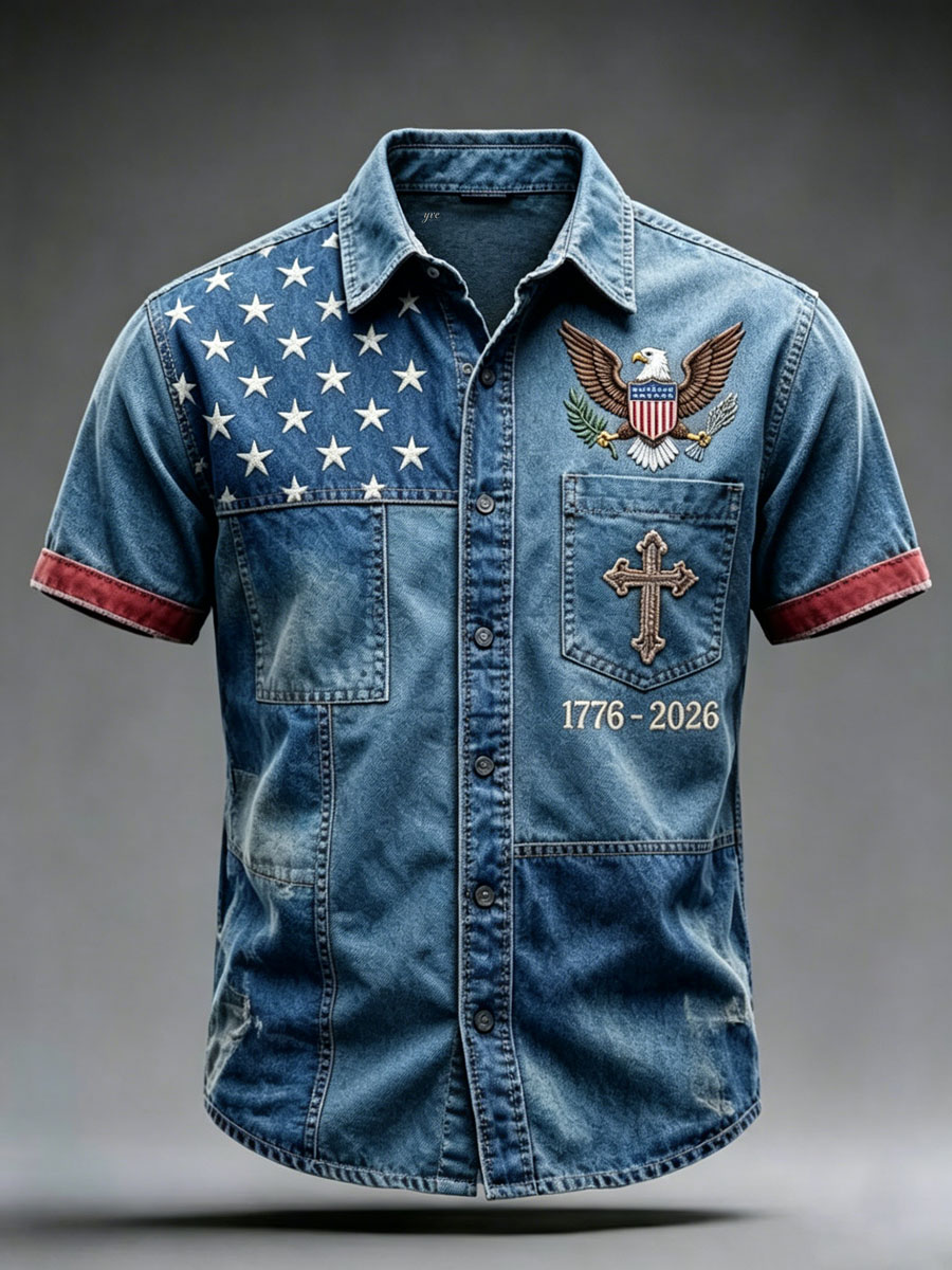 Men'S 250Th Anniversary National Print  Shirt