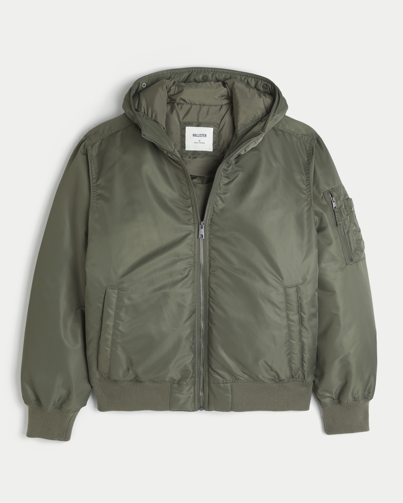 Faux Fur Trim Zip-Up Bomber Jacket
