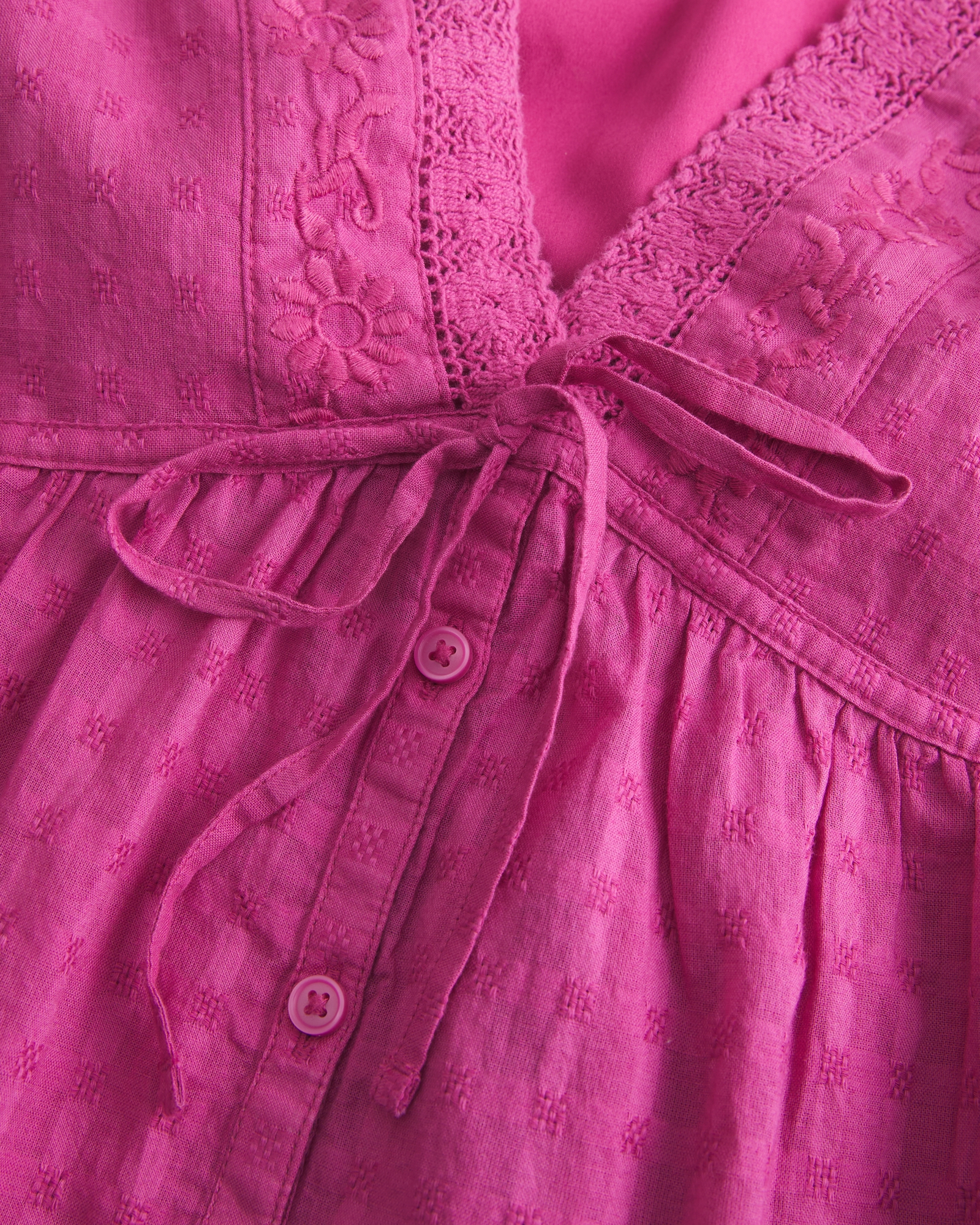 Short-Sleeve Flyaway Babydoll Top