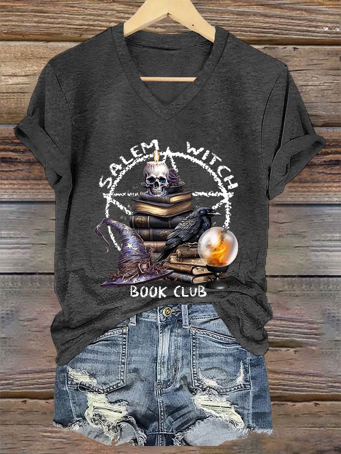 Women's Salem Witch Book Club Print T-Shirt