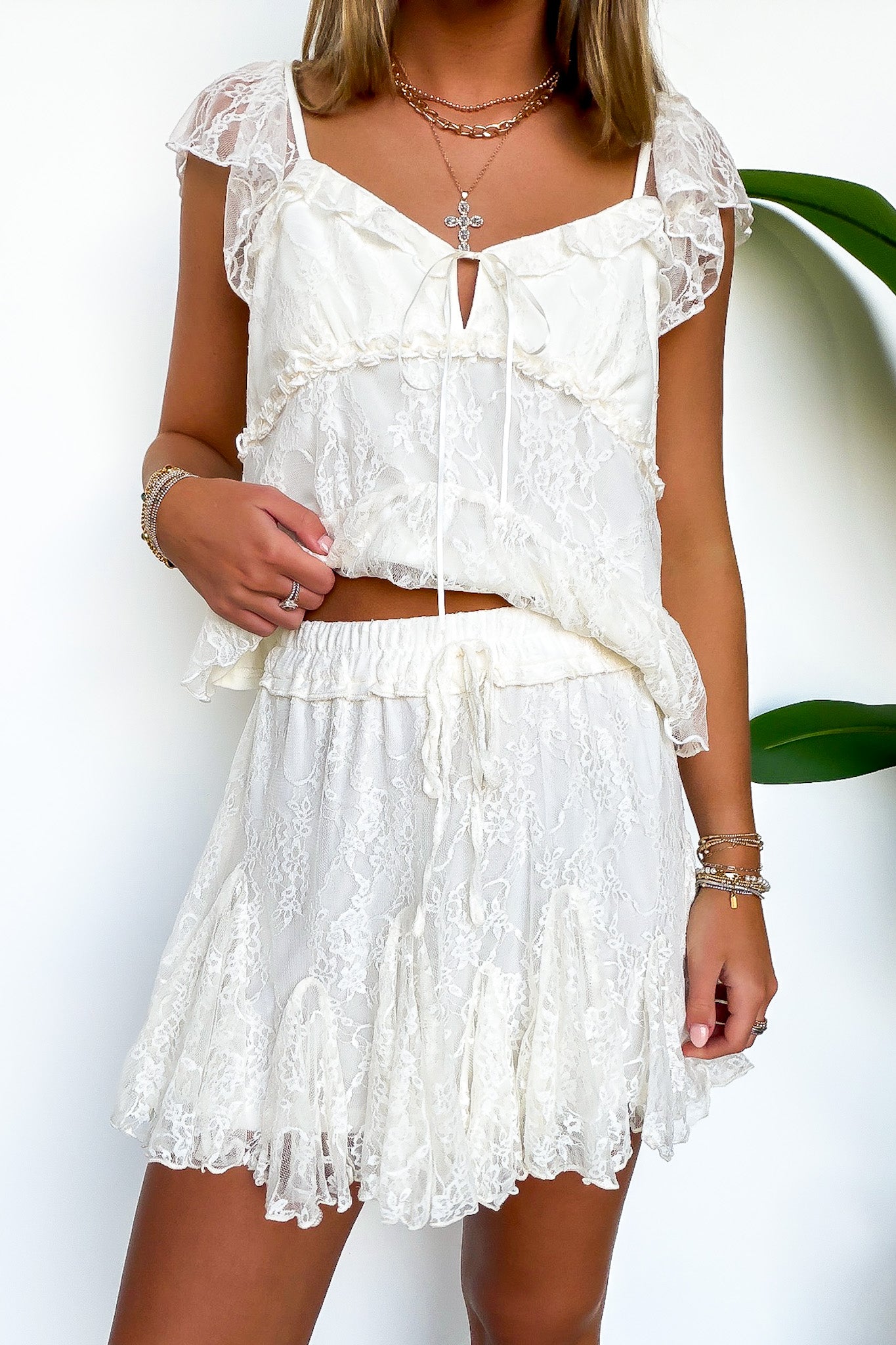 Lace Godet Skirt
