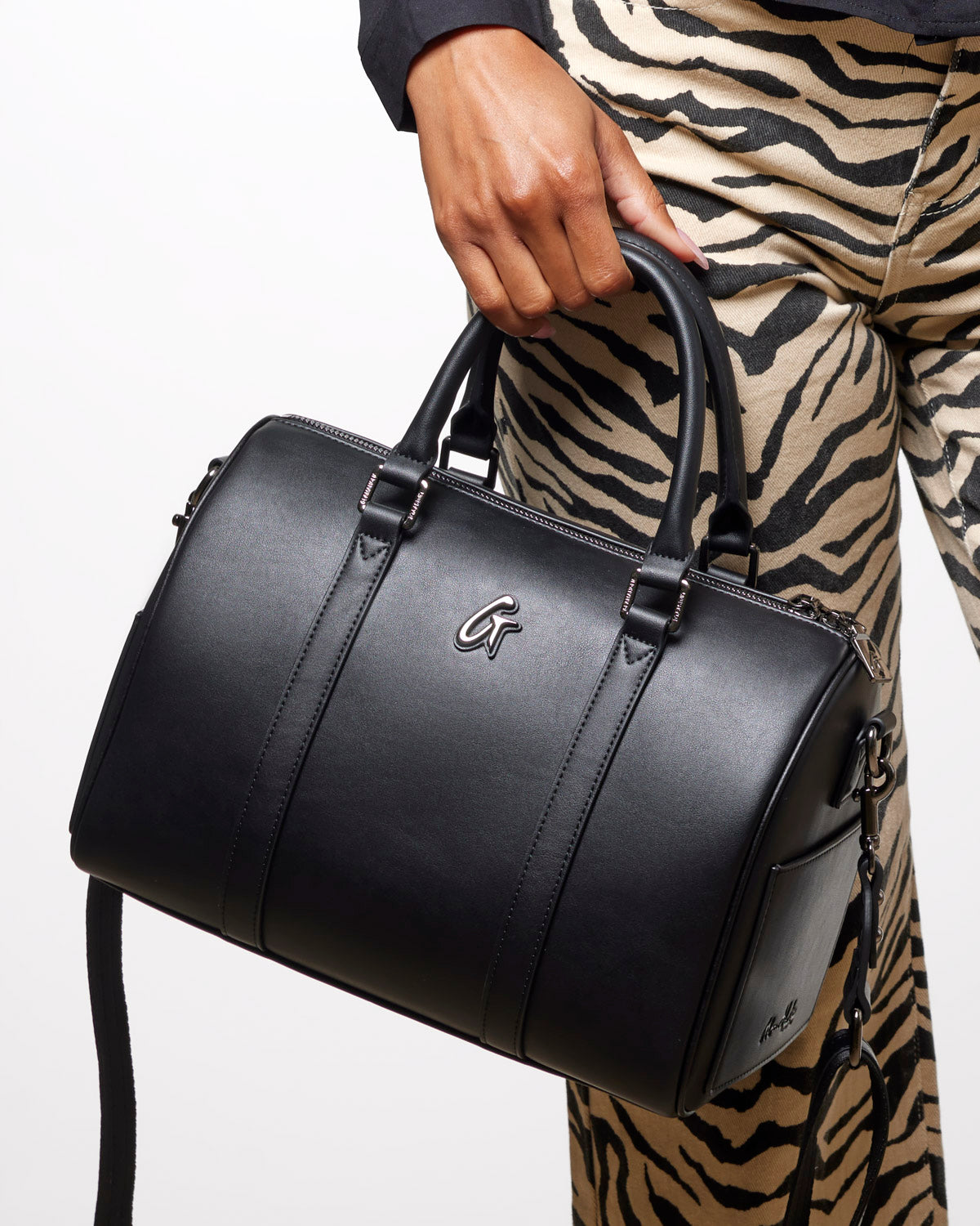 LARGE STANDARD GAL BOSTON BAG - BLACK