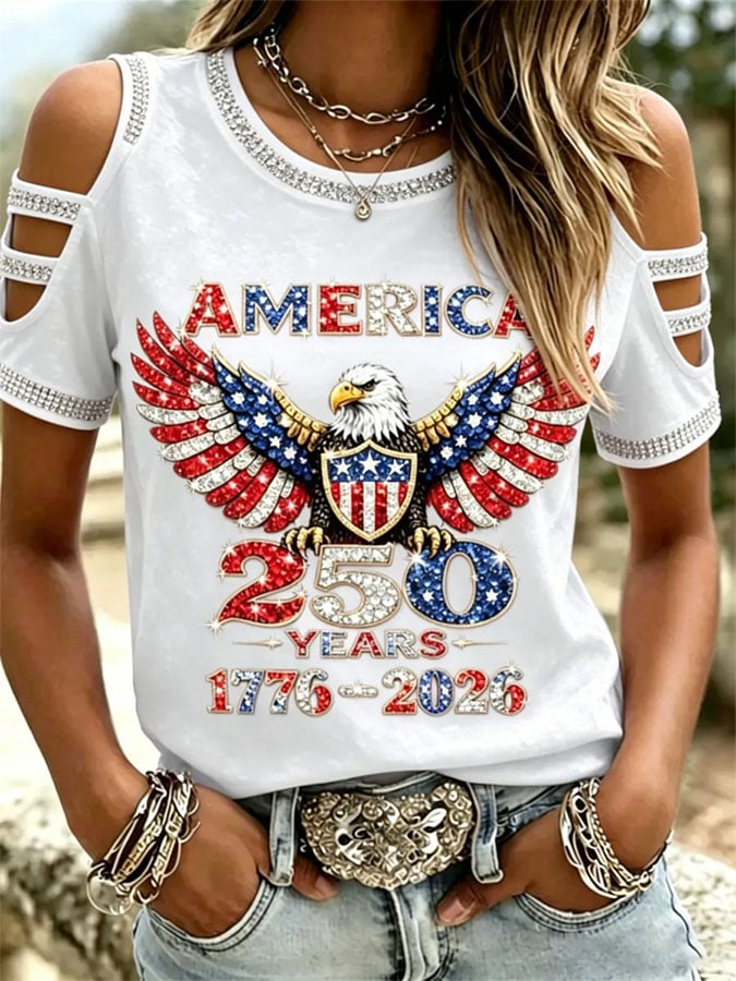 Women's Casual Printed Off-Shoulder Top