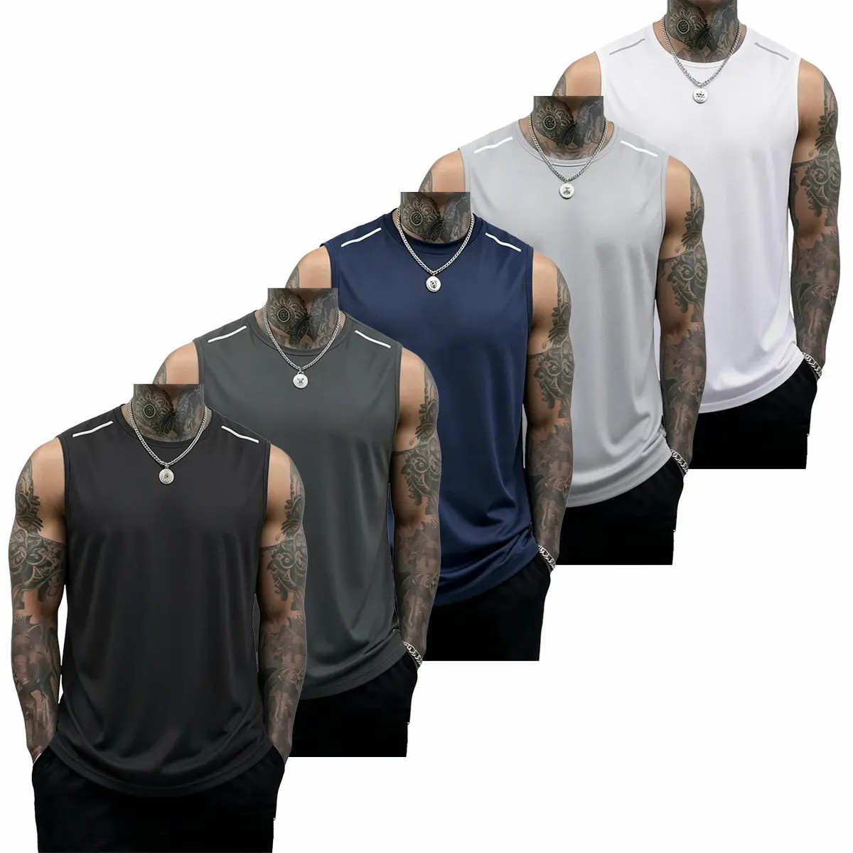 5-Pack Men’s Fitness Tank Tops – Slim Fit Muscle Sleeveless Shirts | Only $21.99