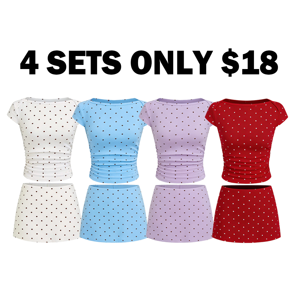 Women's Solid-Color Tank Top & Skirt Two-Piece Set