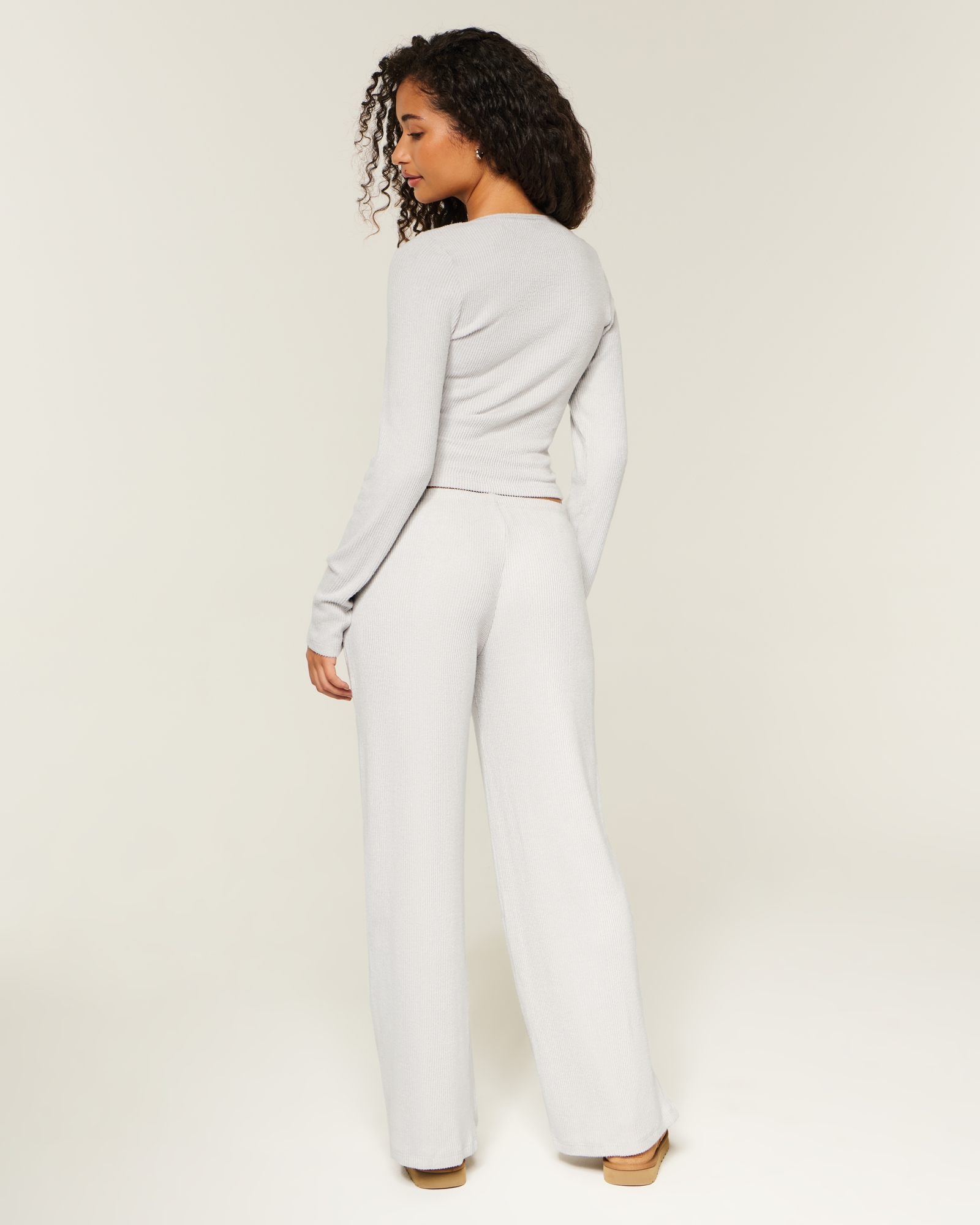 Always Cozy Henley & Wide-Leg Pants Set