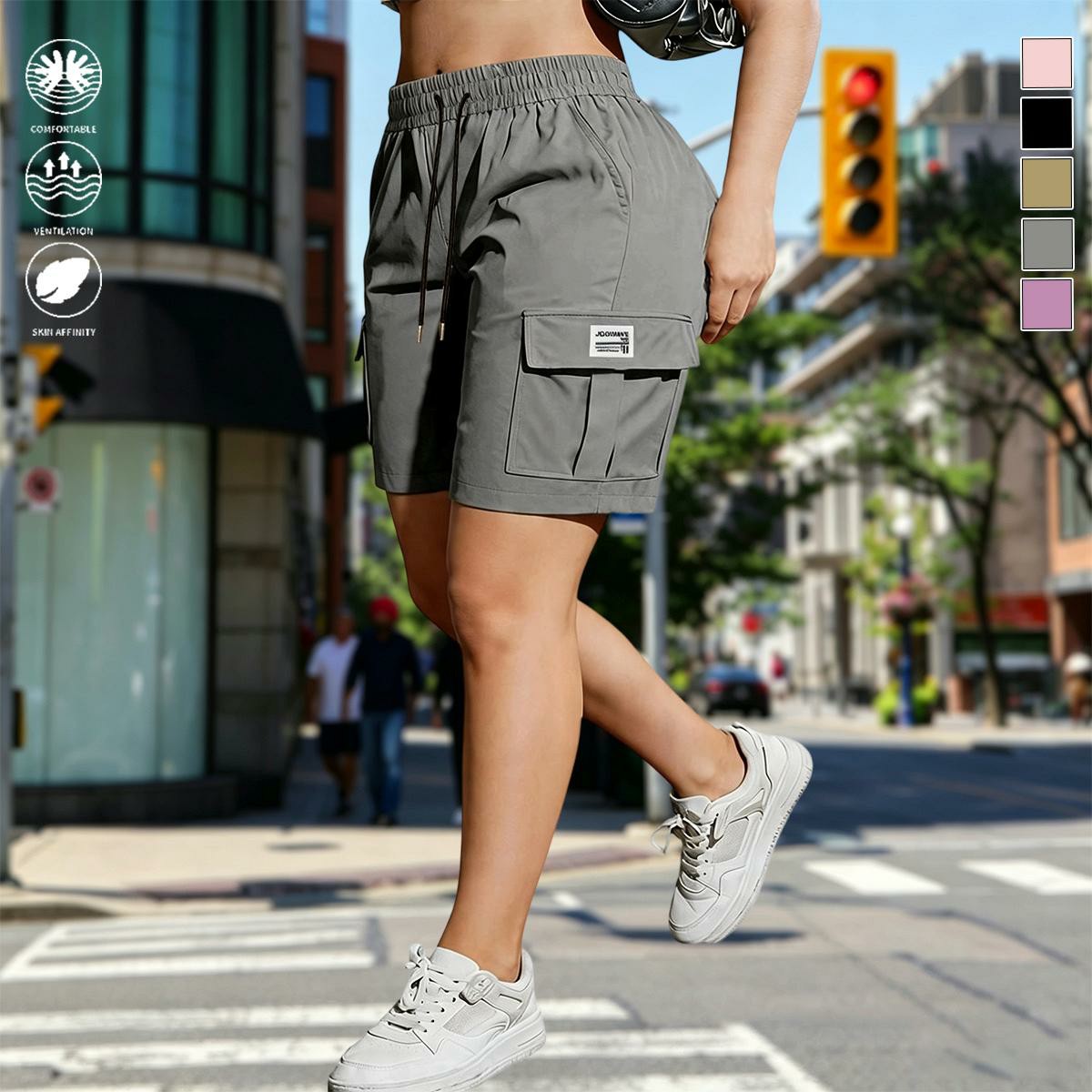 4-Pack Women's Quick-Dry Cargo Shorts | Lightweight, Stretch & Multi-Pocket
