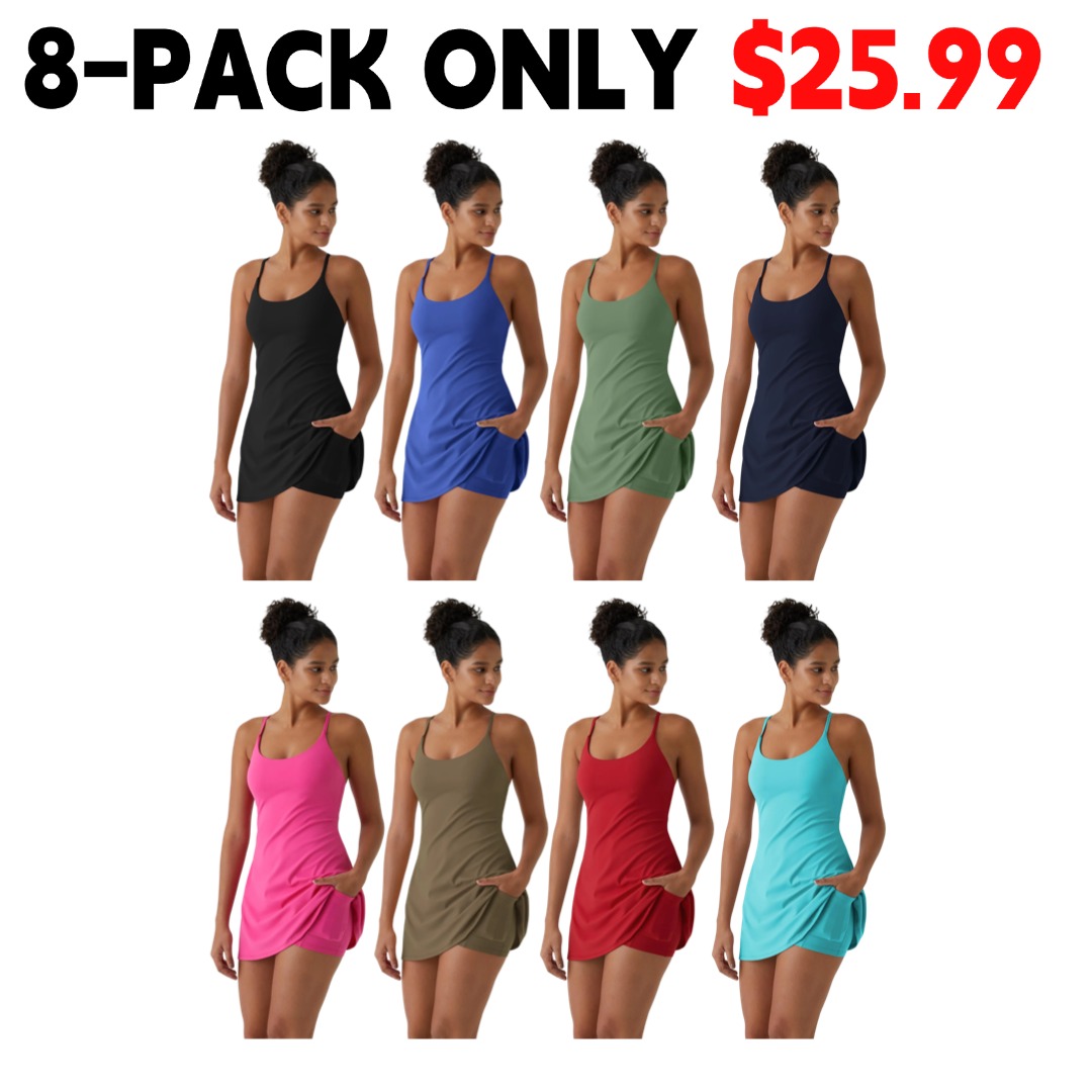Last Day Promotion -Fuzzy Open-Back Athletic Dress