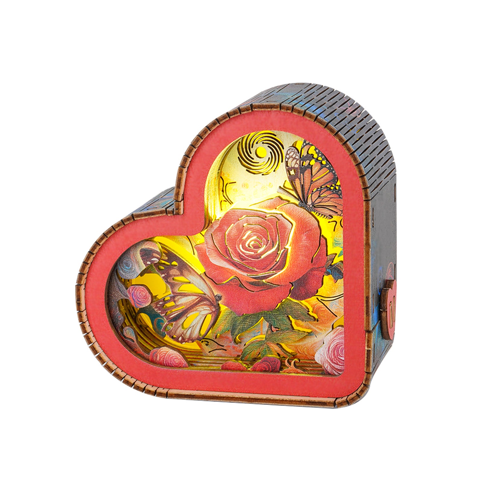 Flowers and Butterflies Kit - 3D Wooden Puzzle Night Light