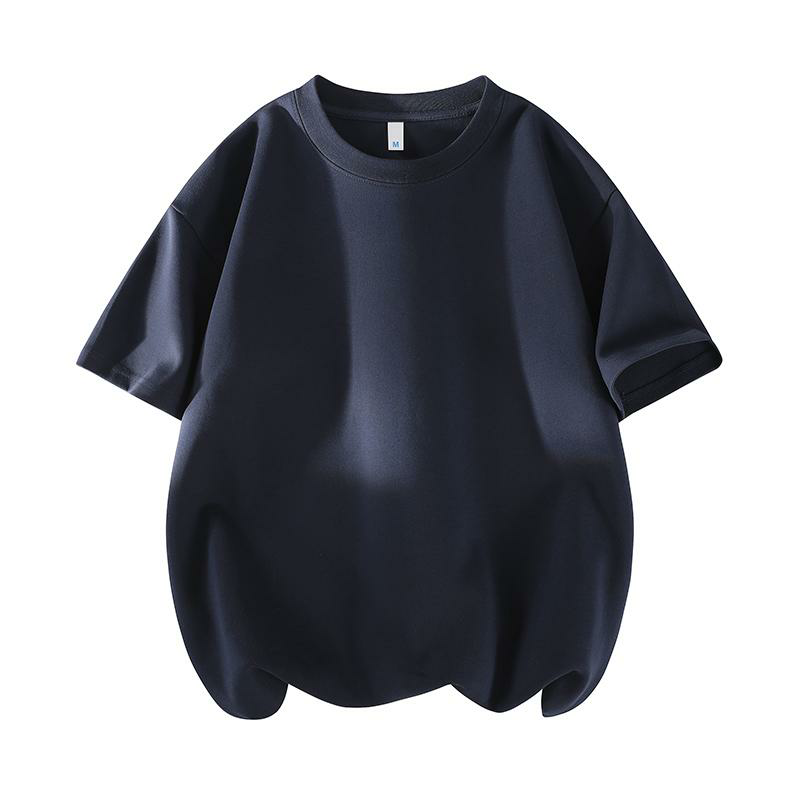 Men's 3PCS 100% cotton Crew Neck T-Shirts Set - Soft Loose Fit Navy Gray Black Tees for Casual Daily Wear