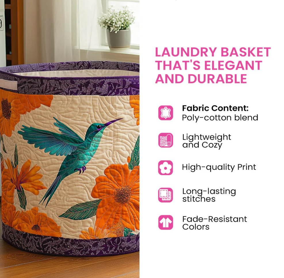 Mythical Dragon Pattern Quilted Laundry Basket Eco-Friendly Machine Washable Storage Organizer for Home Fantasy Themed Room Decor | Dragon