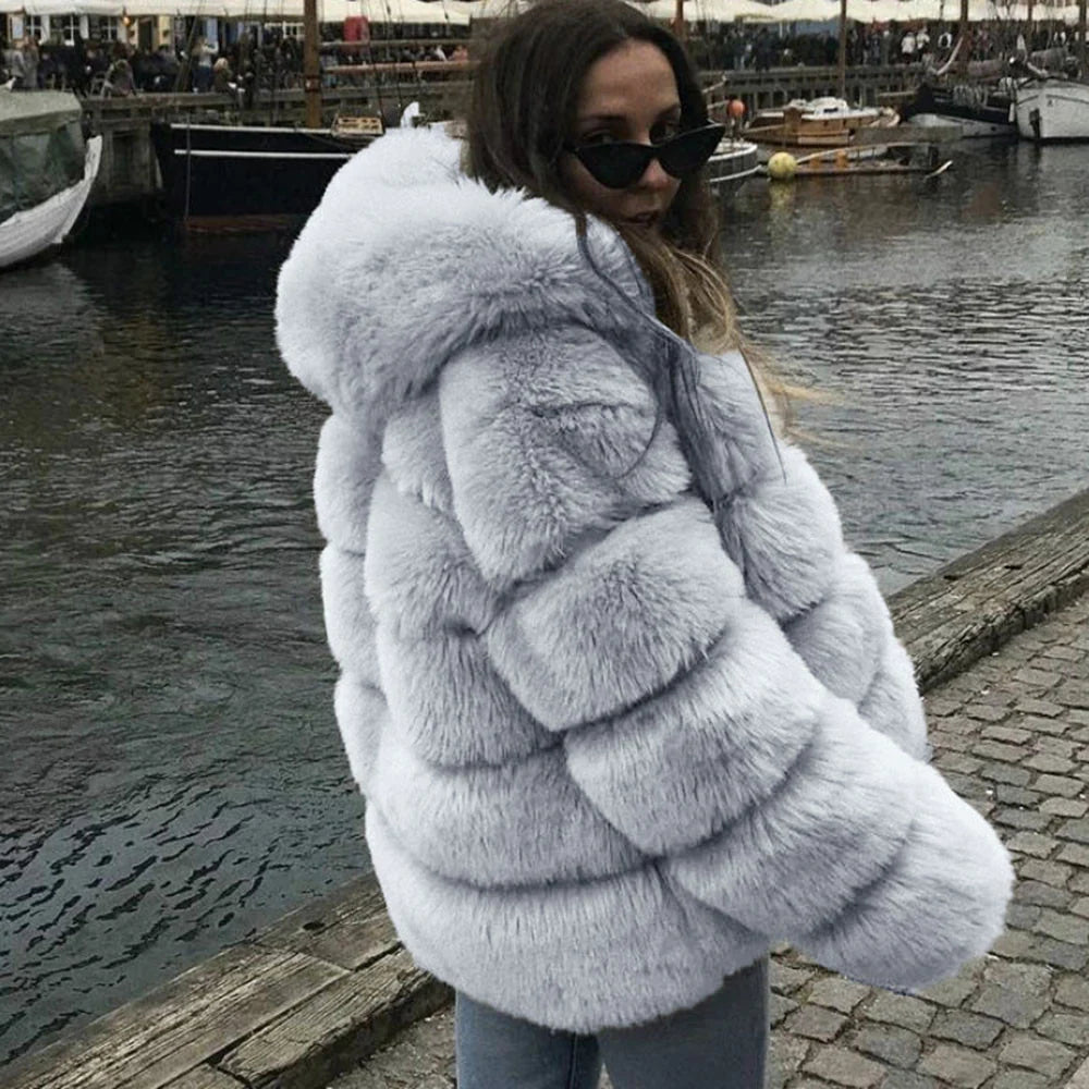 CALINE | Manteau Glamour En Fourrure