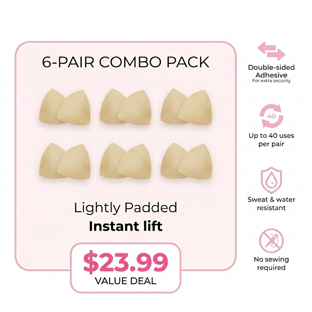 🔥🔥🔥Sticky Bra Inserts That Stay Put – Invisible Lift, No Sewing, Reusable