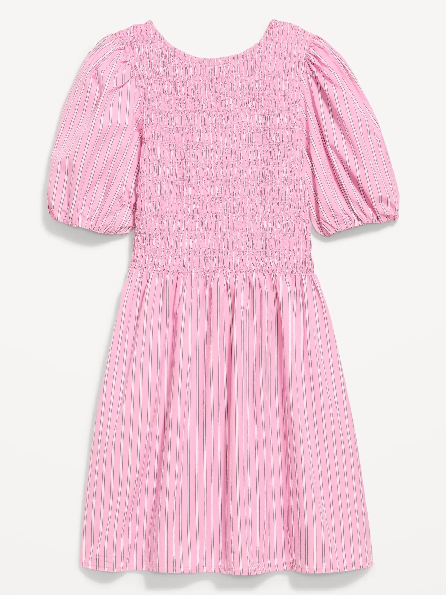 Women’s Smocked Puff Sleeve Flare Mini Dress – Casual Summer Fit