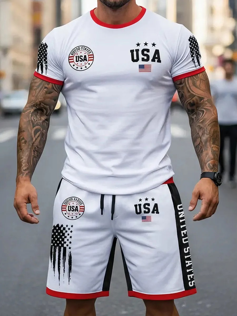 Men's American Flag Shorts