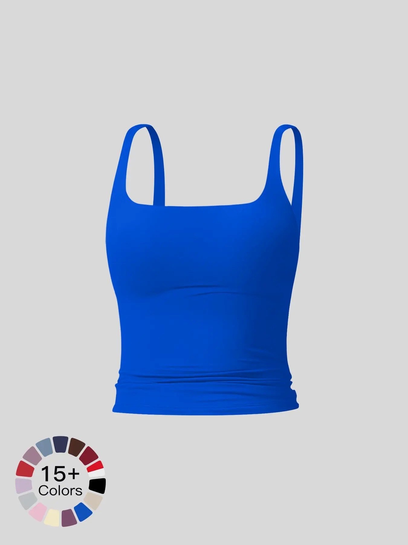 Women's Solid Color Sports Tank Top, Tight Sports Vest, Casual Comfy Breathable Sleeveless Sports Top