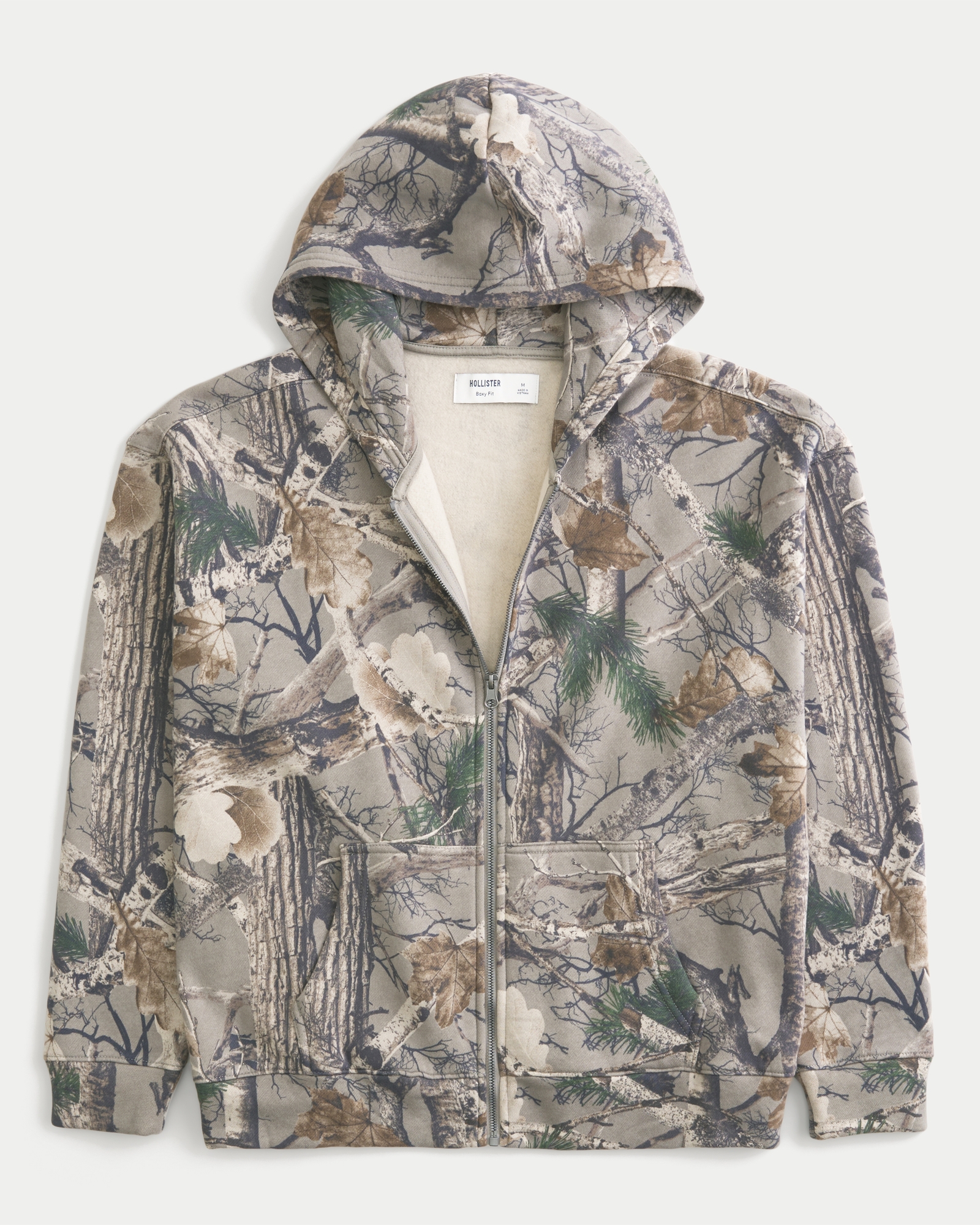 Boxy Zip-Up Hoodie