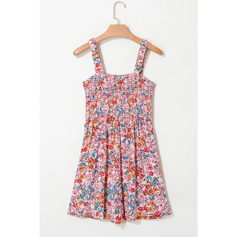 Women's Casual Loose Short Overalls – Sleeveless One Piece Jumpsuit with Pockets Floral Print Summer Outfit