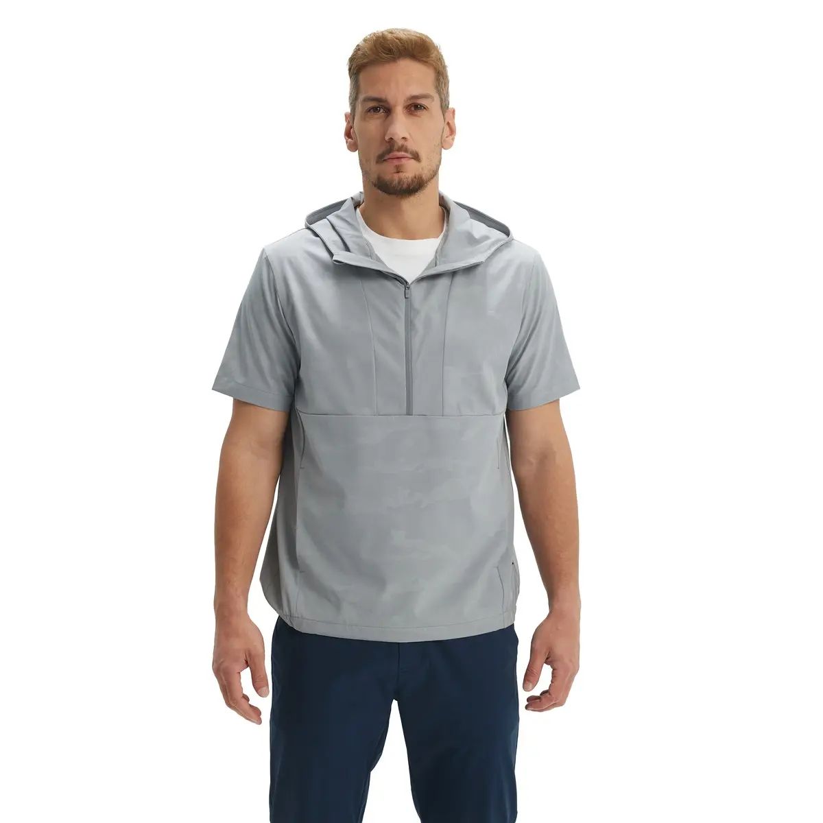 Short Sleeve Hoodies For Men Pocket Water