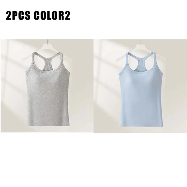 Women's Ribbed Built-in Bra Tank Top