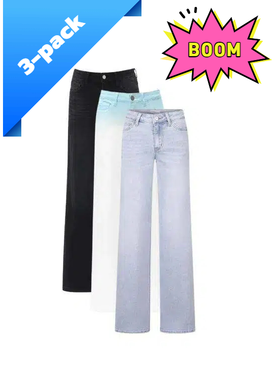 ⚡ Mid-Low Rise Baggy Jeans for Women 🔥