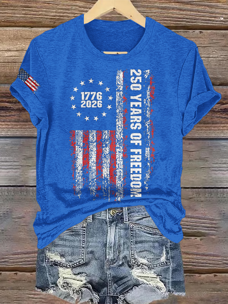 Women'S Independence Day 250Th Anniversary Founding Day Short Sleeved T-Shirt
