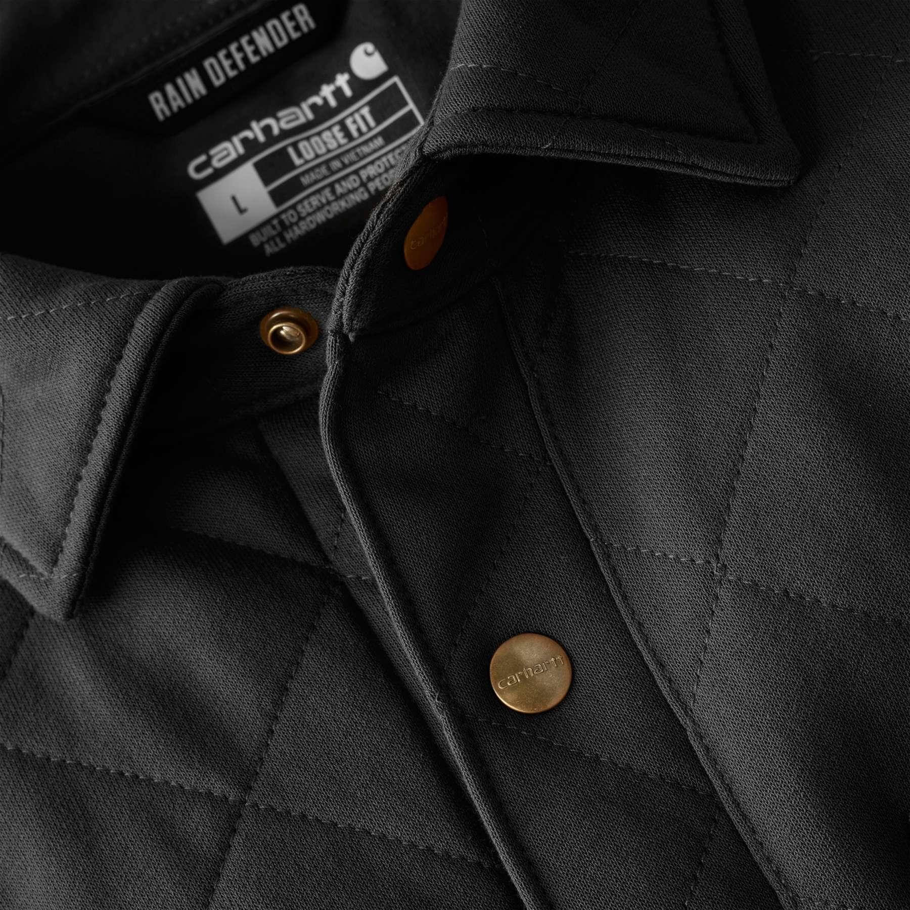 CHT Rain Defender Loose Fit Heavyweight Quilted Snap Front Shirt Jac Shacket 107270