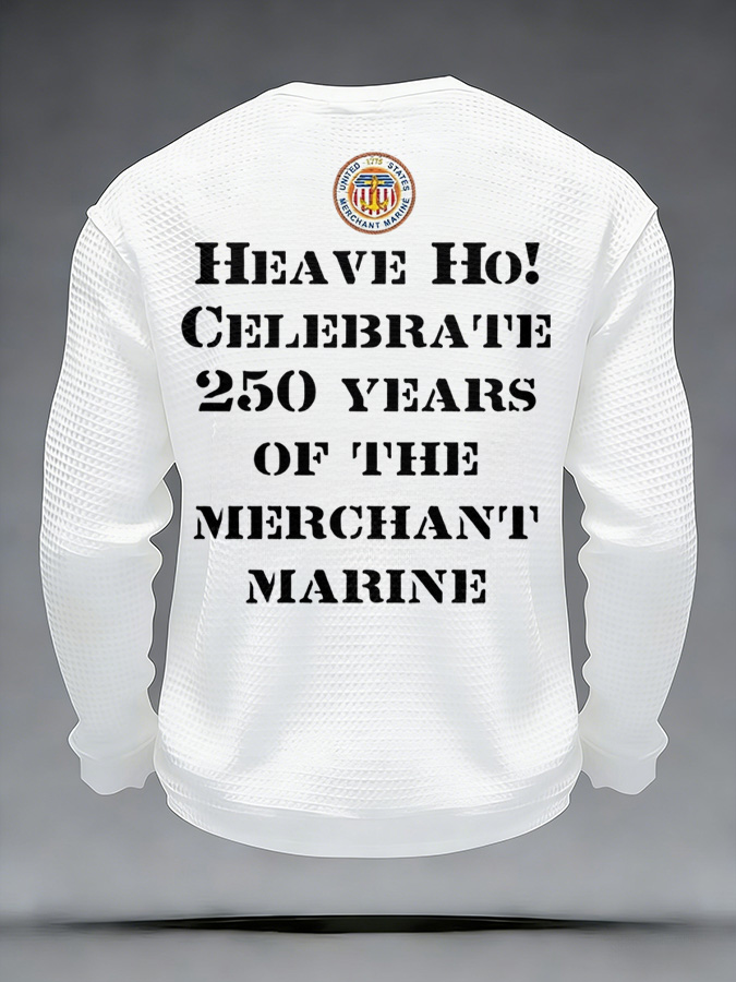 Unisex 250Th Anniversary Celebration Waffle Round Neck Long Sleeve T-Shirt