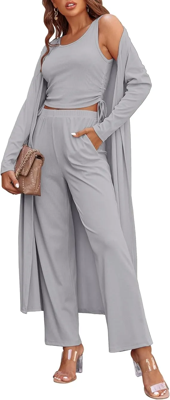 Cozy New Women's 3 Piece Knit Lounge Set