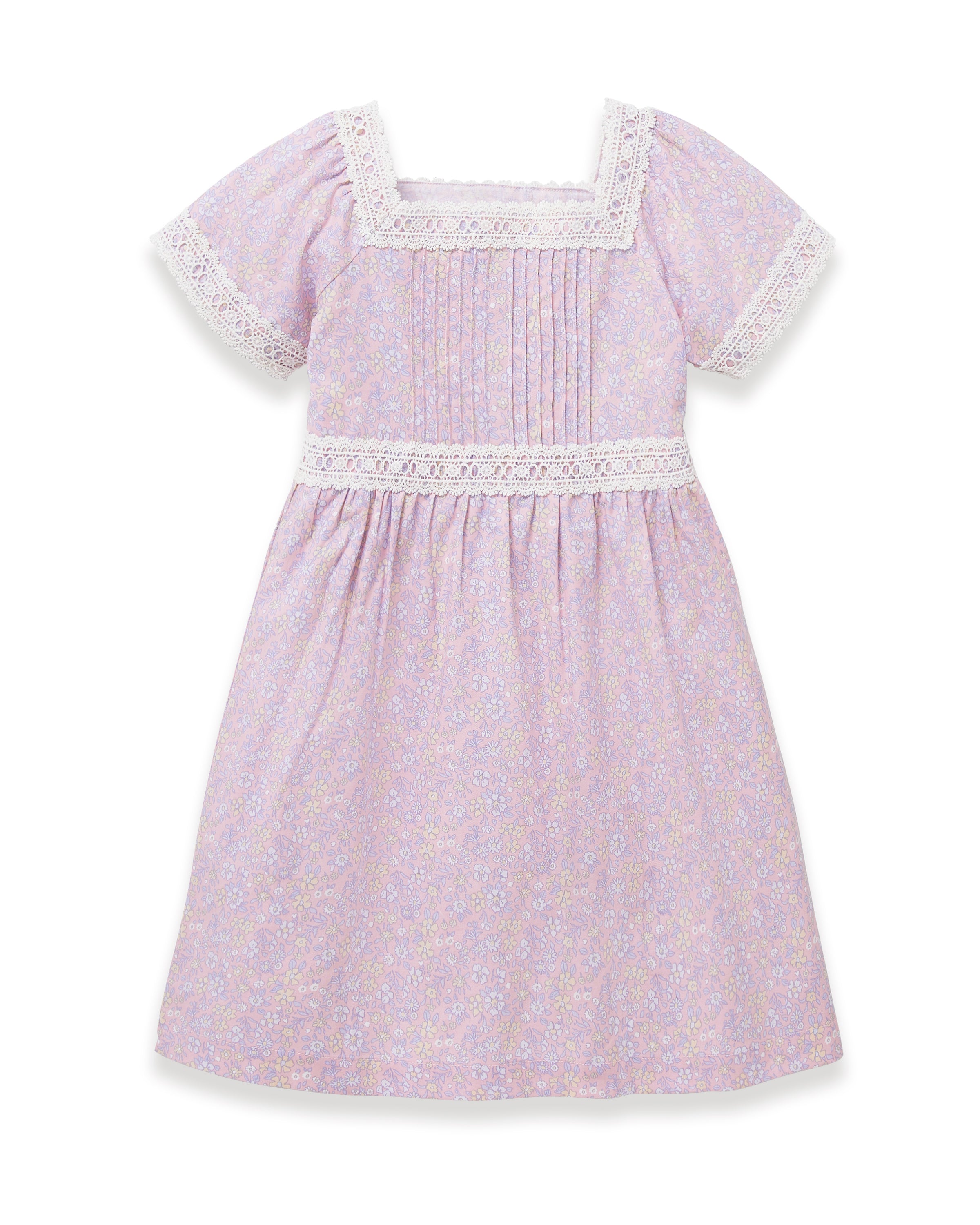 Girl's Twill Juliette Nightgown in Fleur Blush