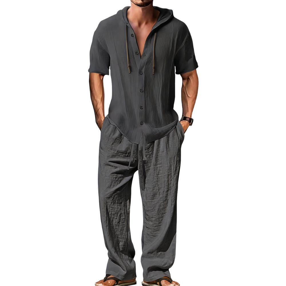 Men’s lightweight two-piece set with a hood
