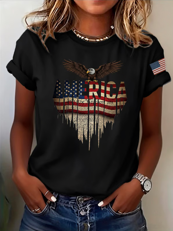 Women'S Casual 250Th Anniversary Commemorative Patriotic T-Shirt