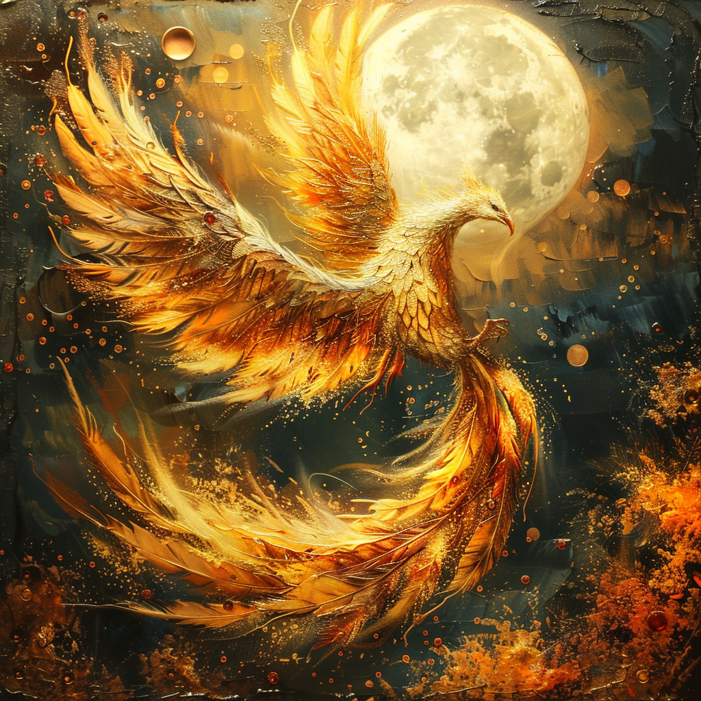 Golden Phoenix - Diamond Painting
