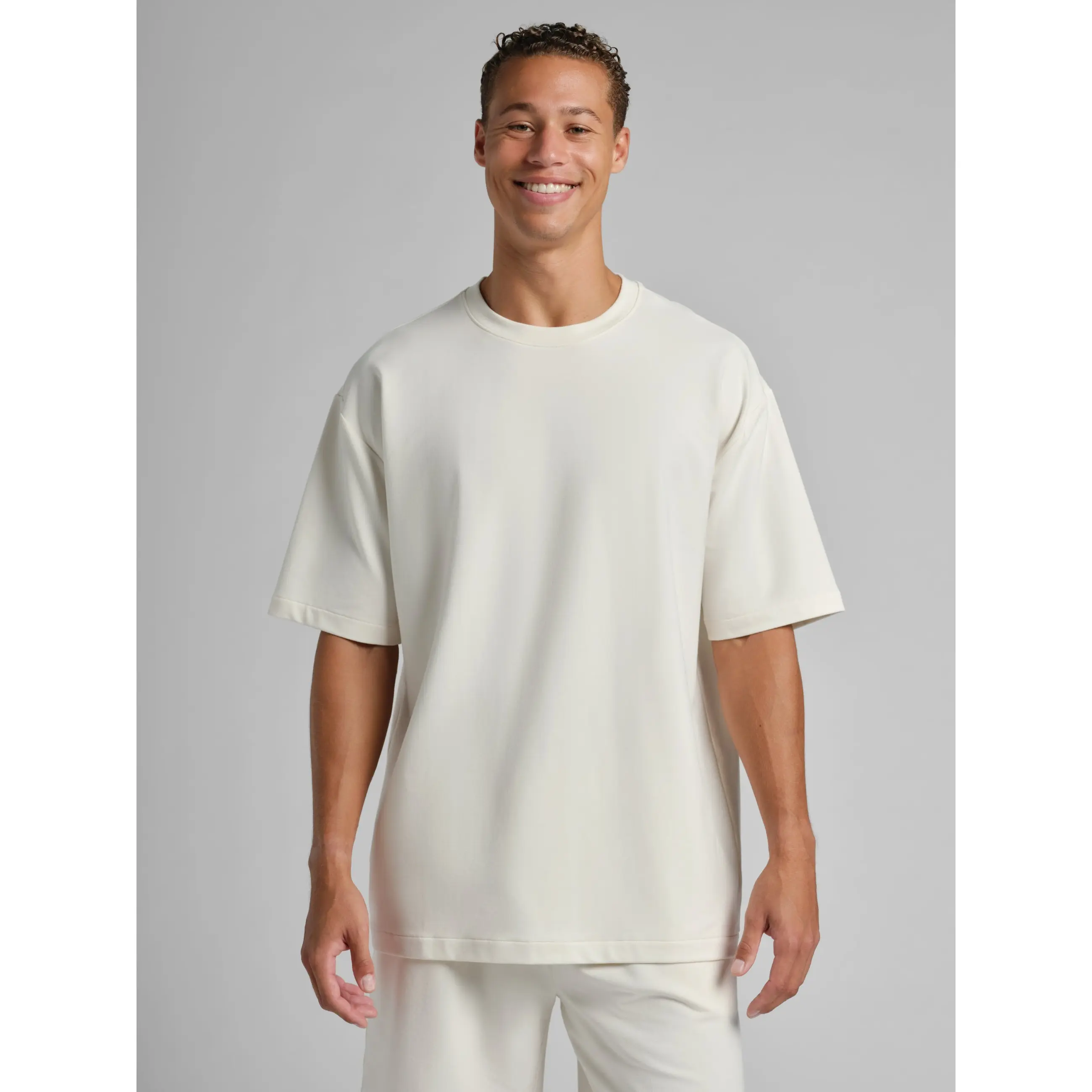 Men's Micro French Terry Oversized T-Shirt Fabric Top