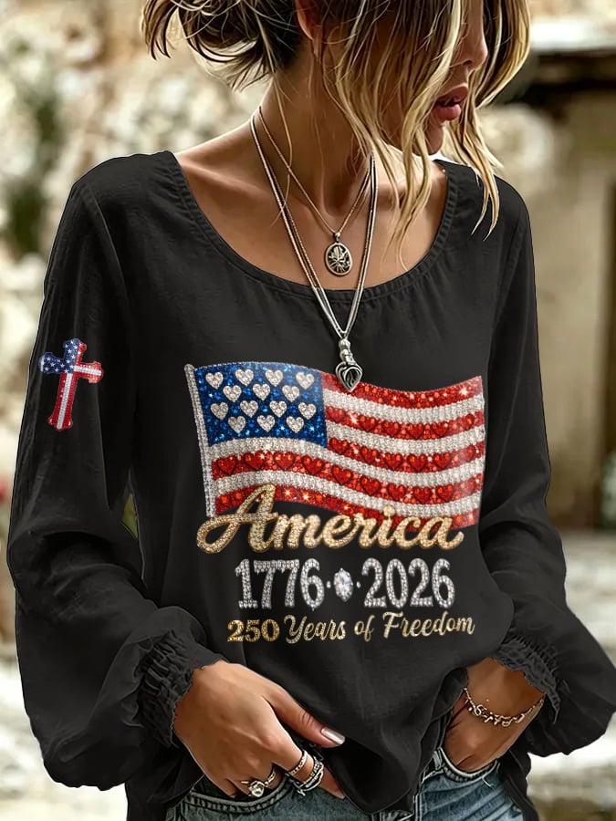 Women's 250th Anniversary Floral Print Top