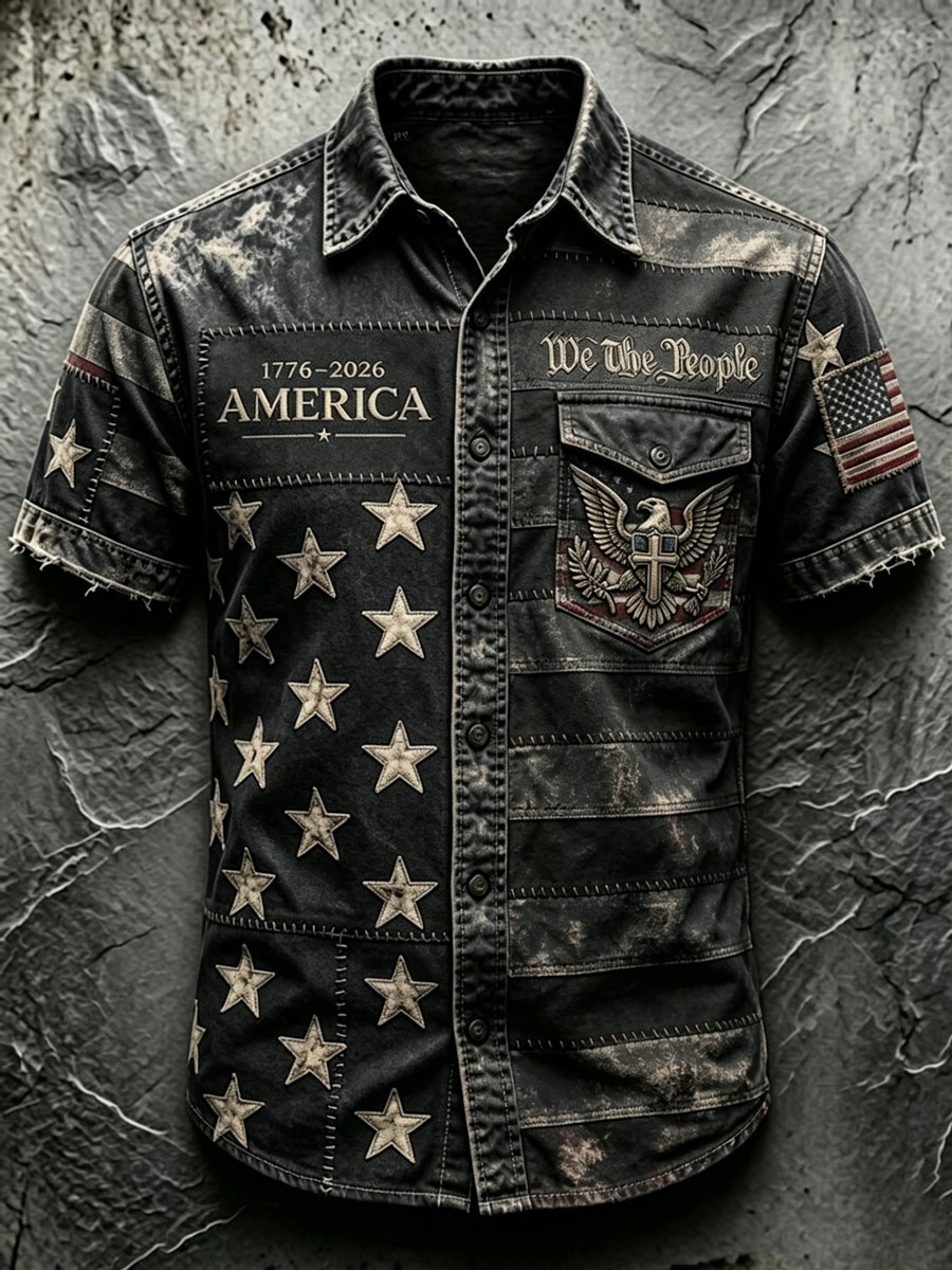 Men'S 250Th Anniversary National Faith Print  Shirt