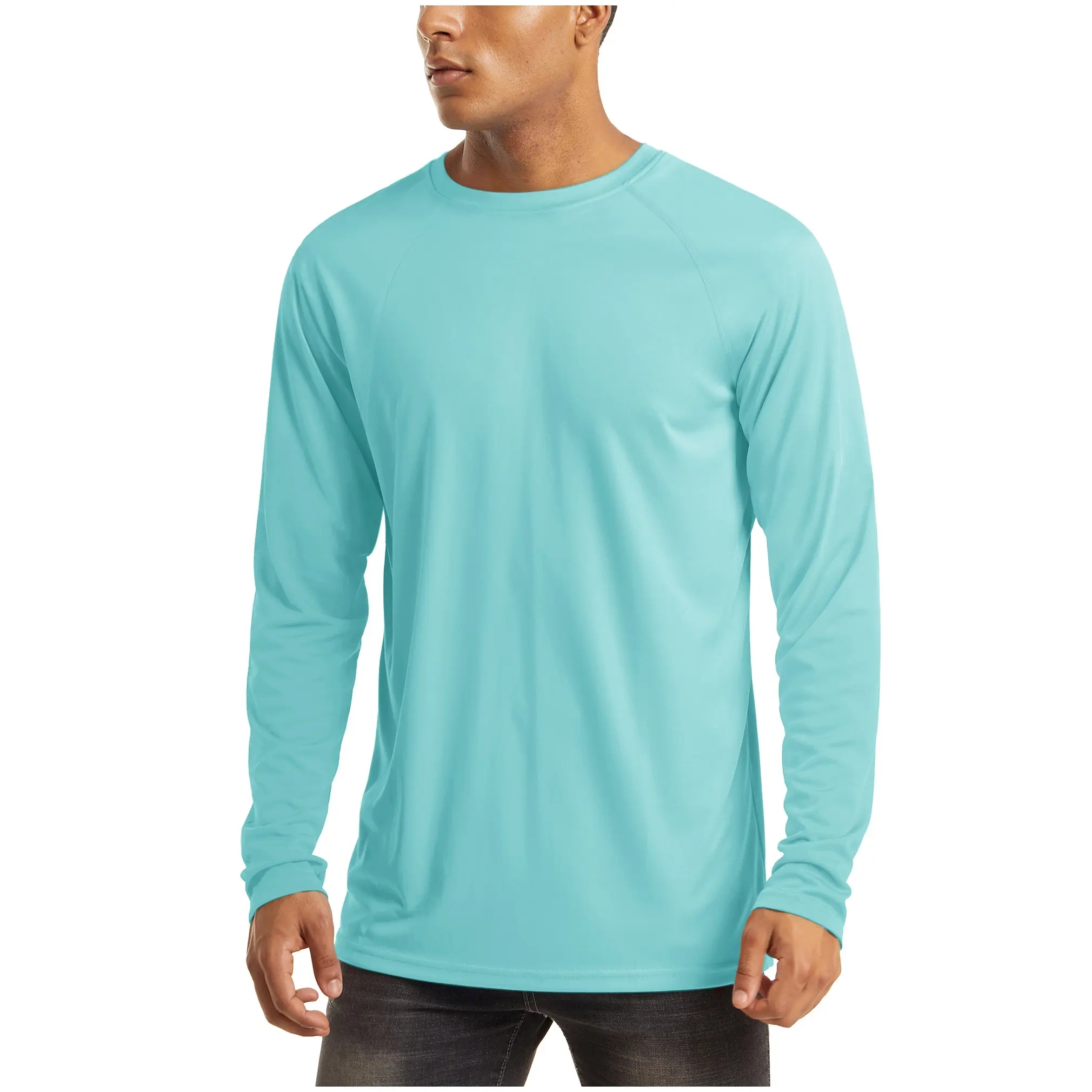 Men's UPF 50+ Long Sleeves Shirts Quick Dry Lightweight Summer Sportswear Tops for Swimming
