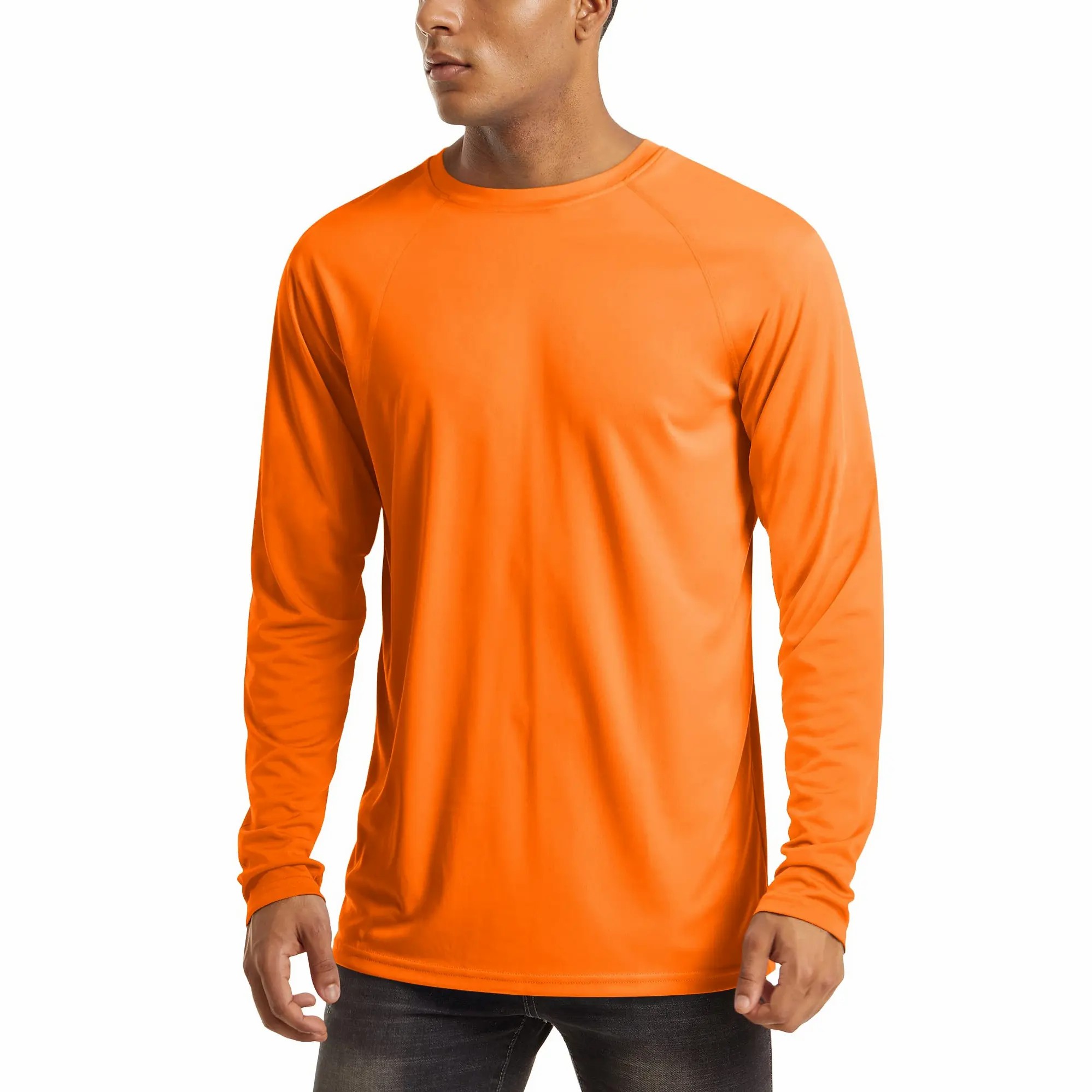 Men's UPF 50+ Long Sleeve Shirt – Quick Dry Lightweight Rashguard for Swimming & Workout