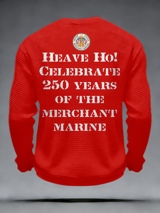 Unisex 250Th Anniversary Celebration Waffle Round Neck Long Sleeve T-Shirt