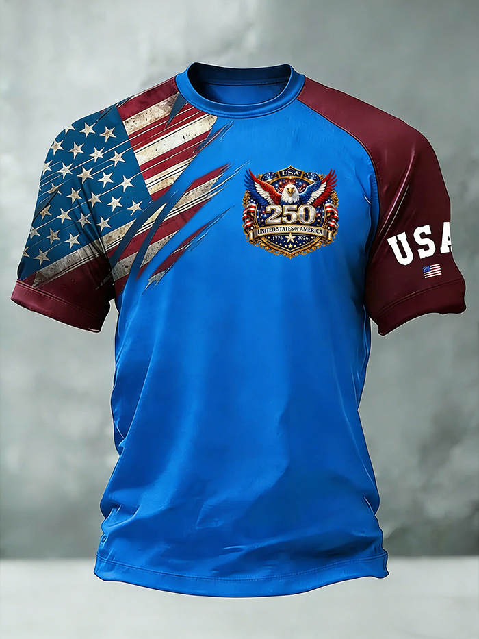 Men'S And Women'S Casual 250Th Anniversary Founding Celebration Raglan T-Shirt