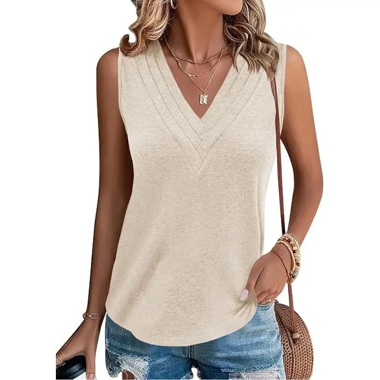 Women's V-Neck Loose Fit Tank Top