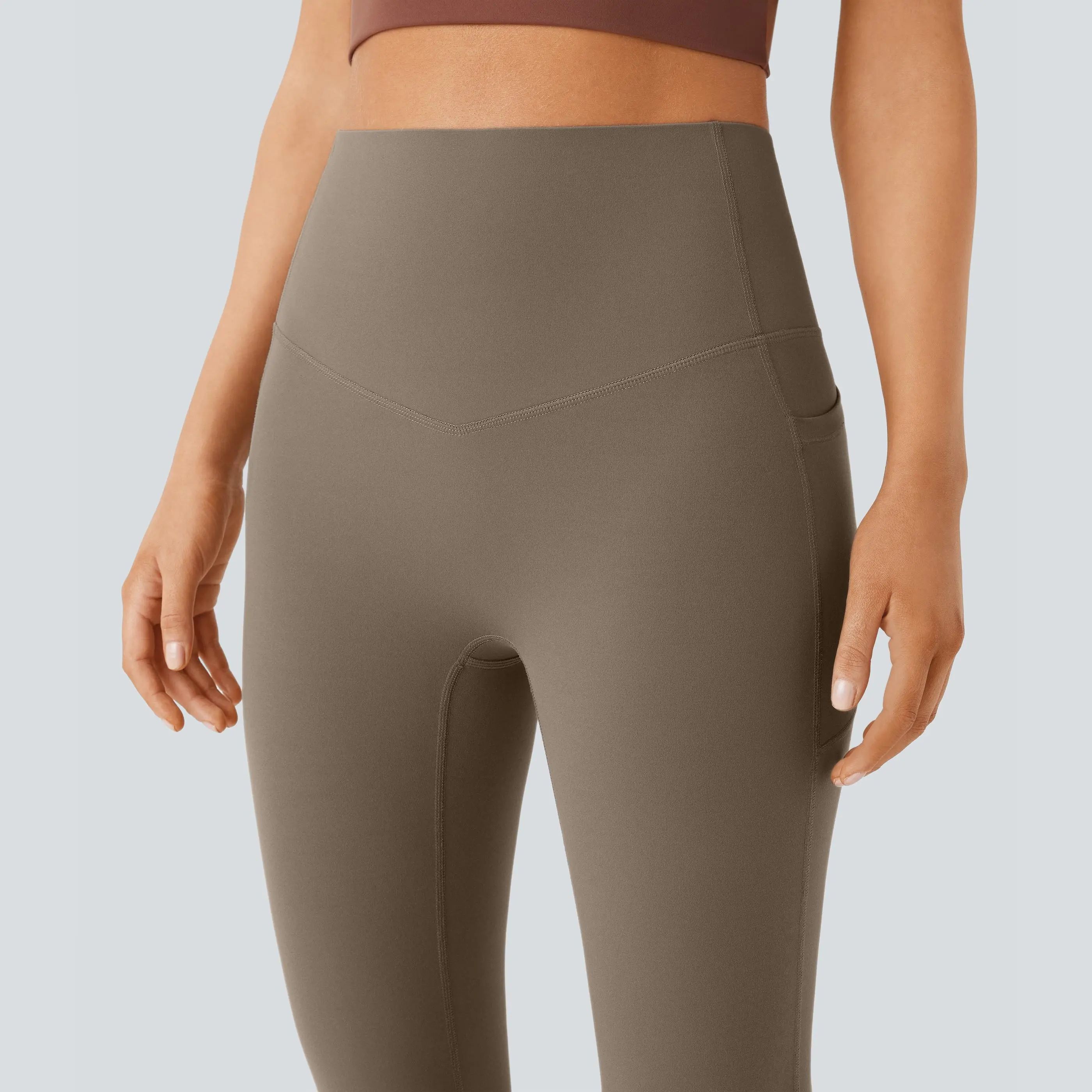 UltraSculpt High Waisted Tummy Control Pocket Shaping Yoga Bootcut Leggings
