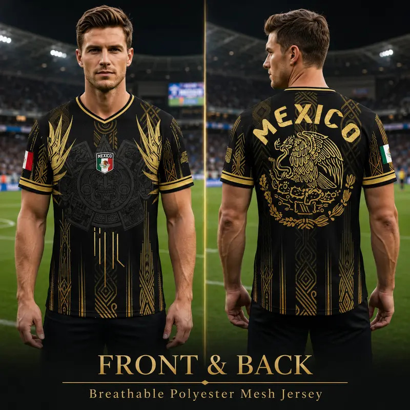 Men's Mexican Aztec-style soccer jersey