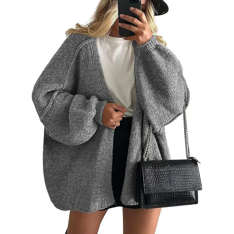 Women's Oversized Camel Cardigan