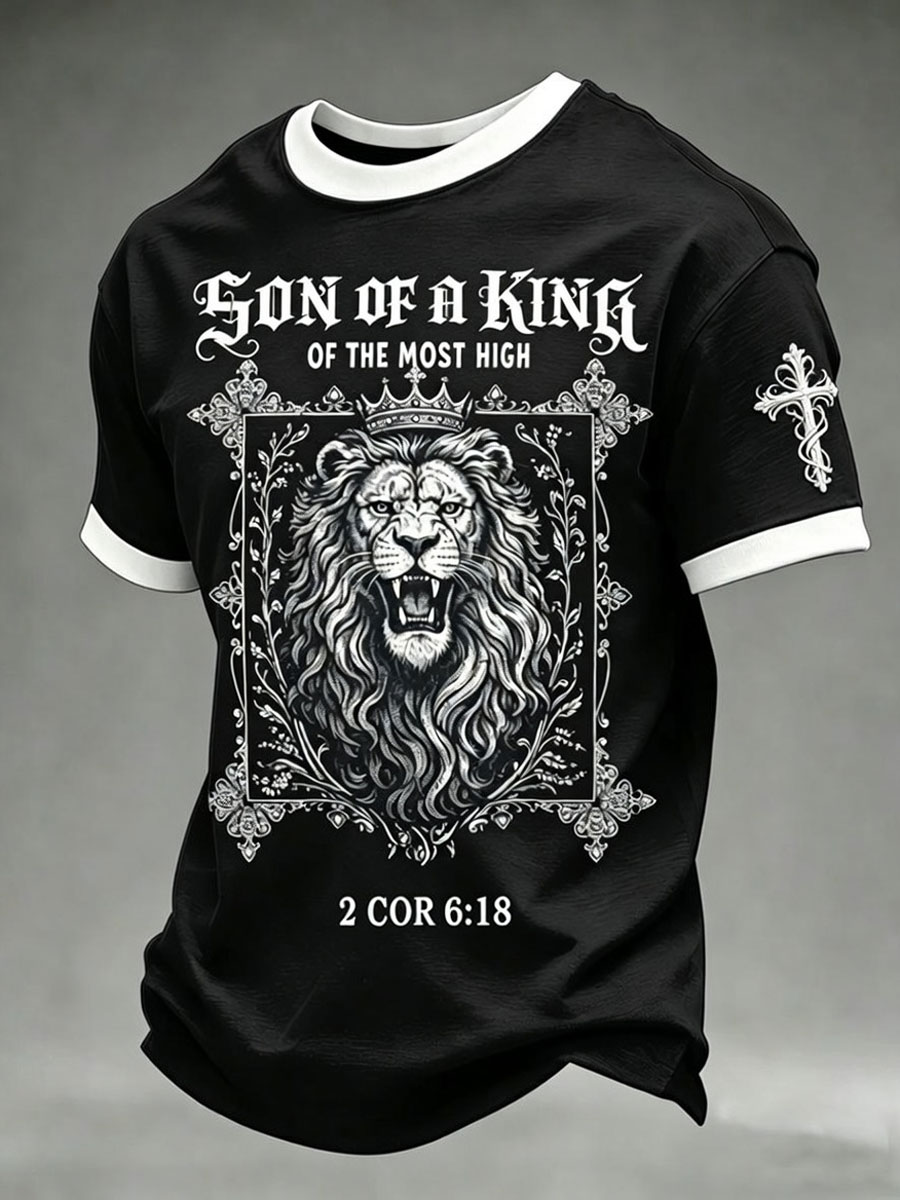 Men'S Faith  Print Casual Top